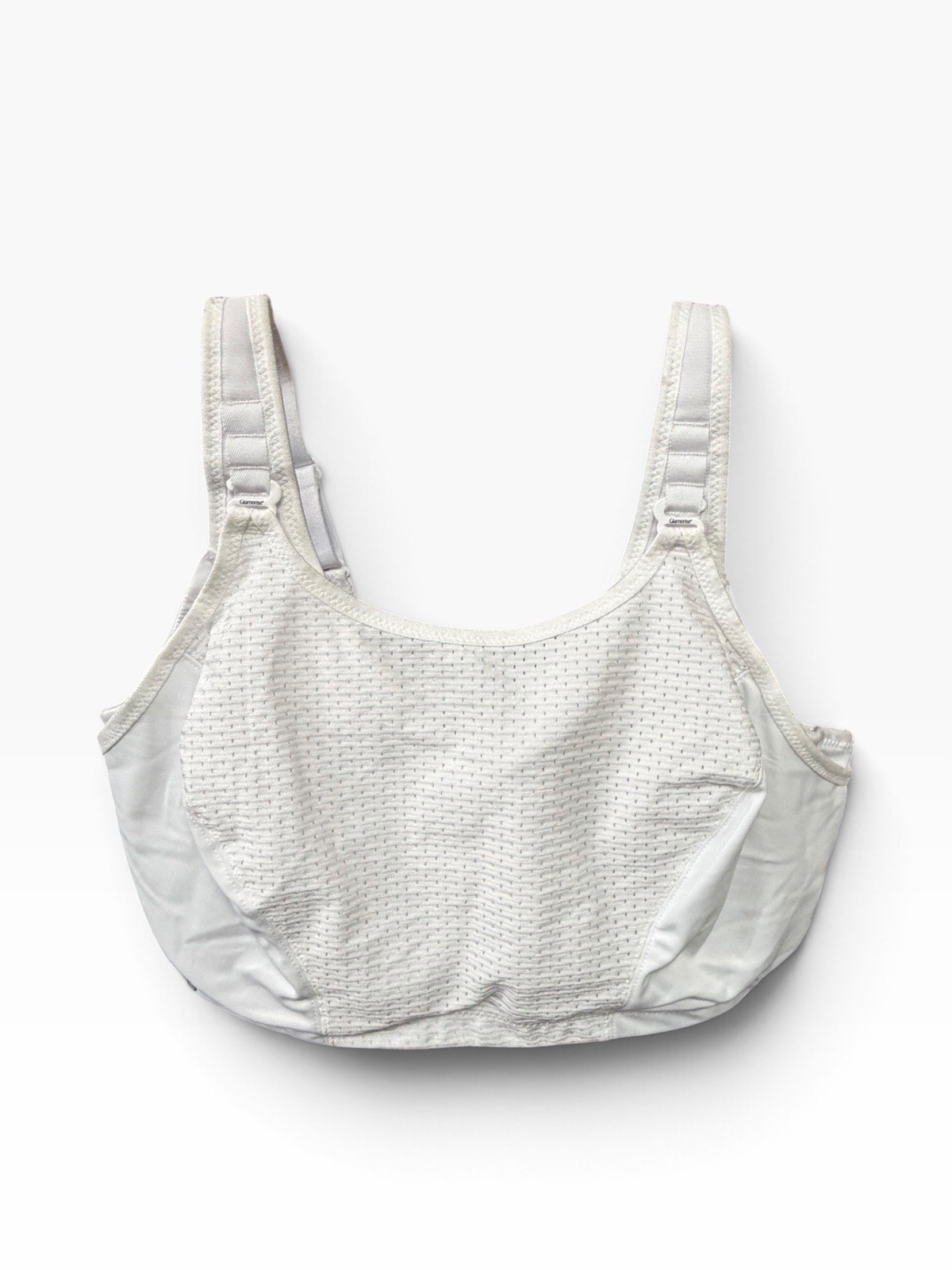 Glamorise Custom Control Wirefree Sports Bra 1166 White Size 38H