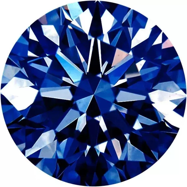 9.5mm Round Blue color Lab grown Diamond VVS1 Clarity Certified Loose Gemstone
