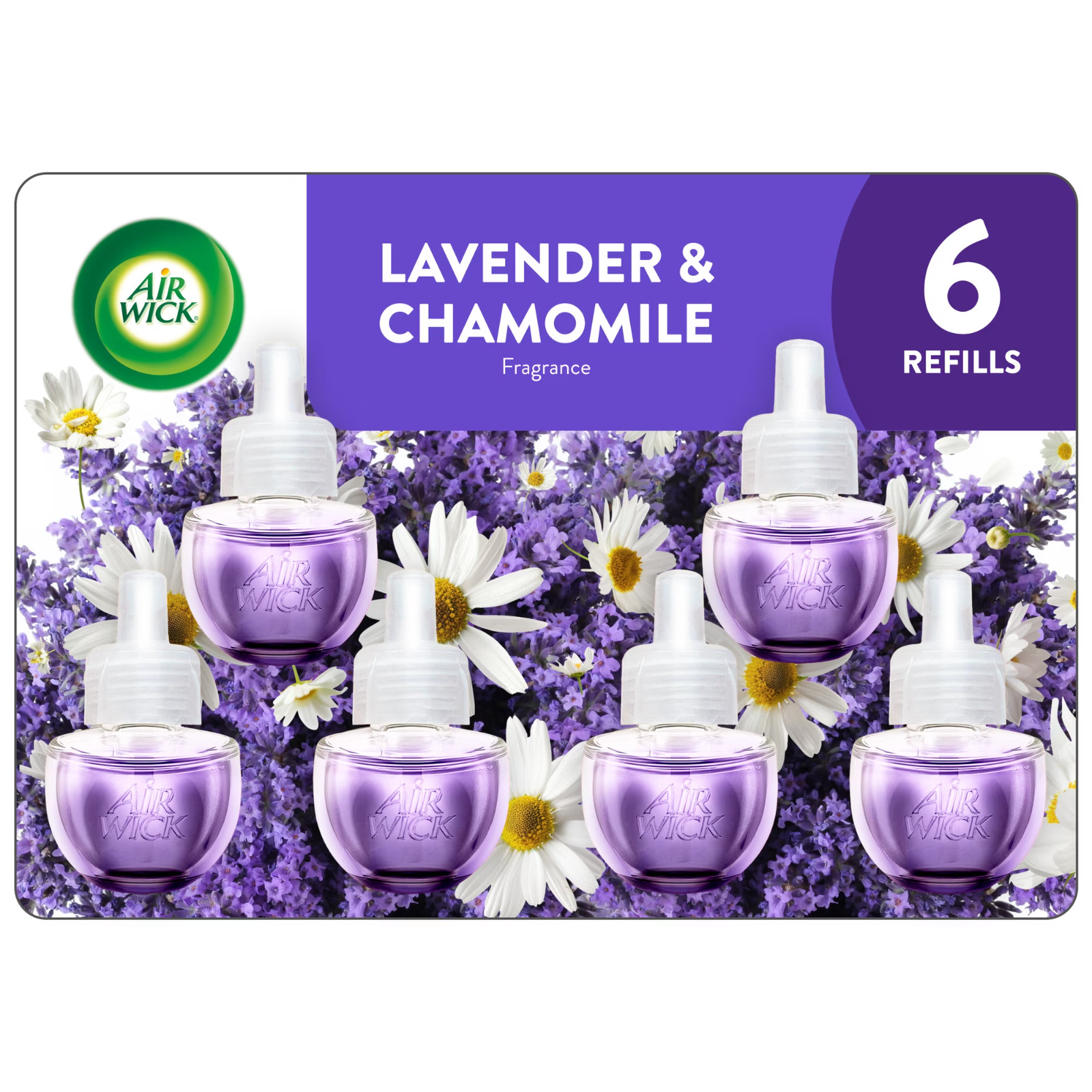 Air Wick Plug-In Scented Oil Warmer Air Freshener Refills, Lavender & Chamomile
