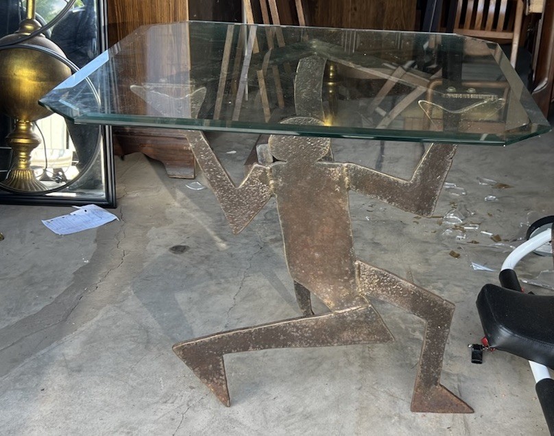 VTG Cerberino Wrought Iron Table Designed By Italian Artist Maurizio Cattelan
