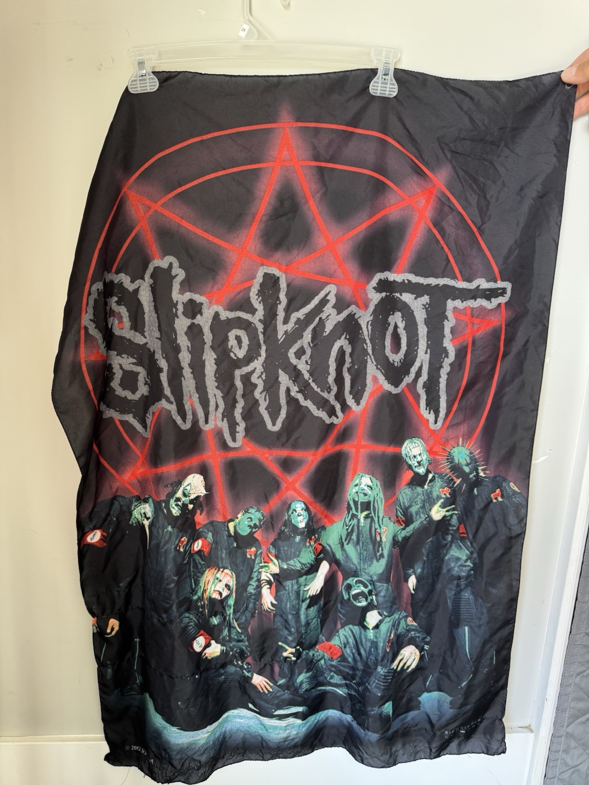 Vtg Slipknot Banner Flag 2002 Band Logo Signatures Network Fabric Poster Sign Vtg Slipknot Banner Flag 2002 Band Logo Signatures Network Fabric Poster Sign