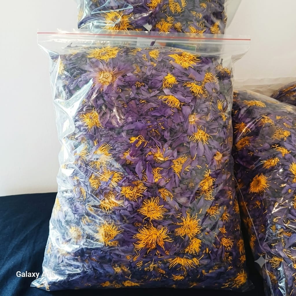 Premium Organic Ceylon Blue Lotus Tea | Dried Nymphaea Caerulea Flowers