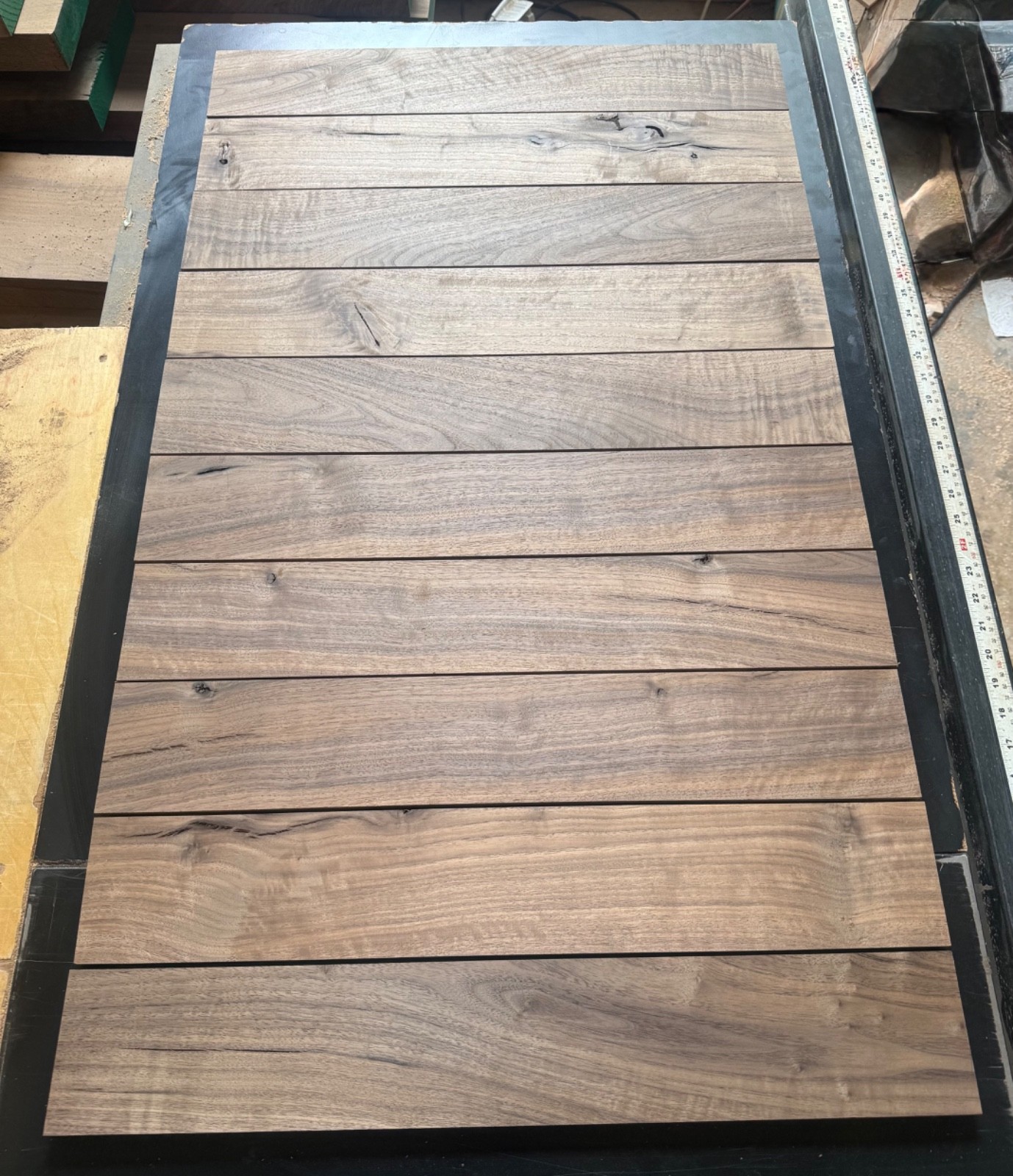 Walnut rustic character grade (10) pieces 4”x24”x1/2” kiln dried surface 2 sides Walnut rustic character grade (10) pieces 4”x24”x1/2” kiln dried surface 2 sides