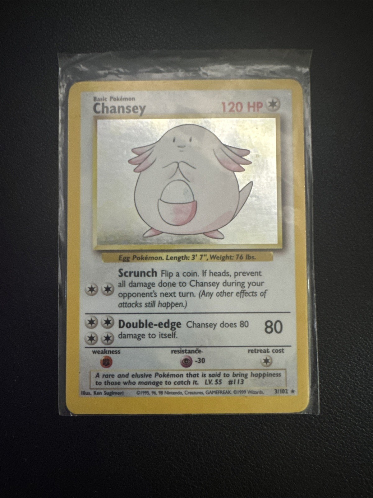 Chansey 003/102 Base Set Holo EX-NM Chansey 003/102 Base Set Holo EX-NM