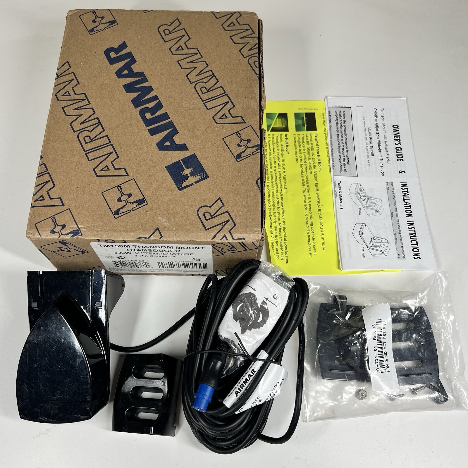 Airmar TM150M Transom Mount Transducer 300W Chirp Temperature 8-Pin NEW In Box Airmar TM150M Transom Mount Transducer 300W Chirp Temperature 8-Pin NEW In Box