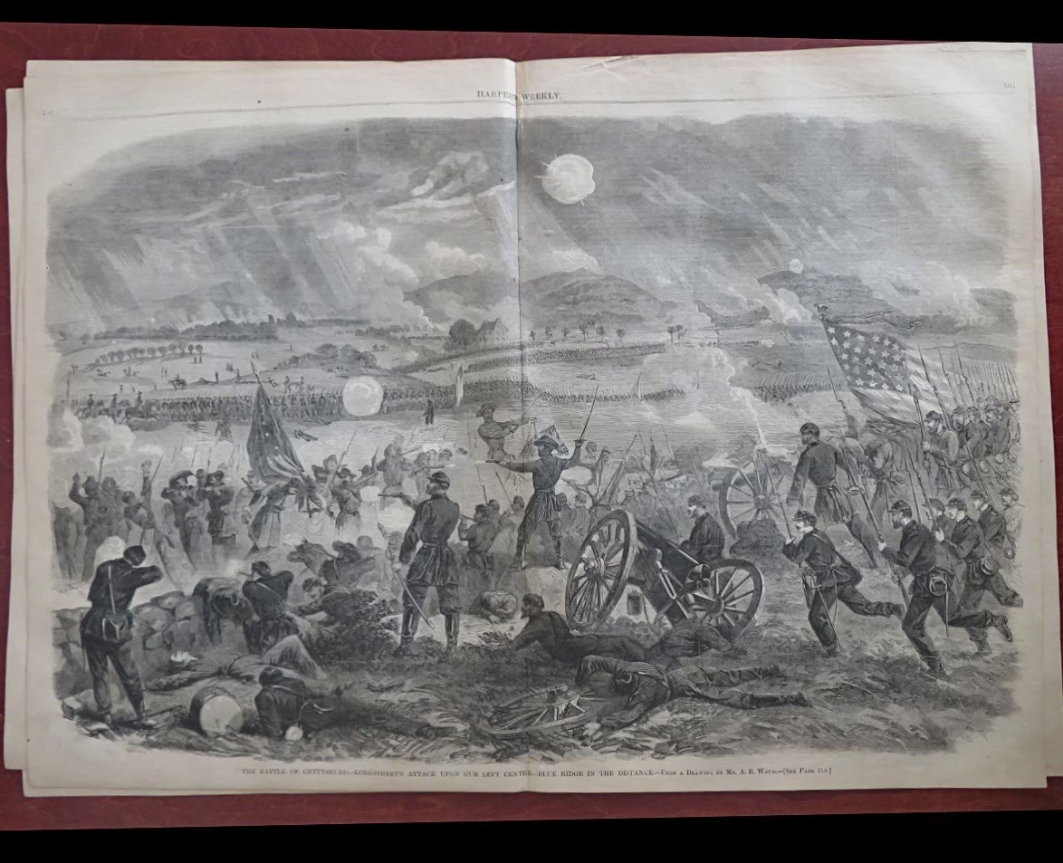 1863 Harper’s Weekly Aug 8 Battle of Gettysburg; Civil War Newspaper; 8 pg. 1863 Harper’s Weekly Aug 8 Battle of Gettysburg; Civil War Newspaper; 8 pg.