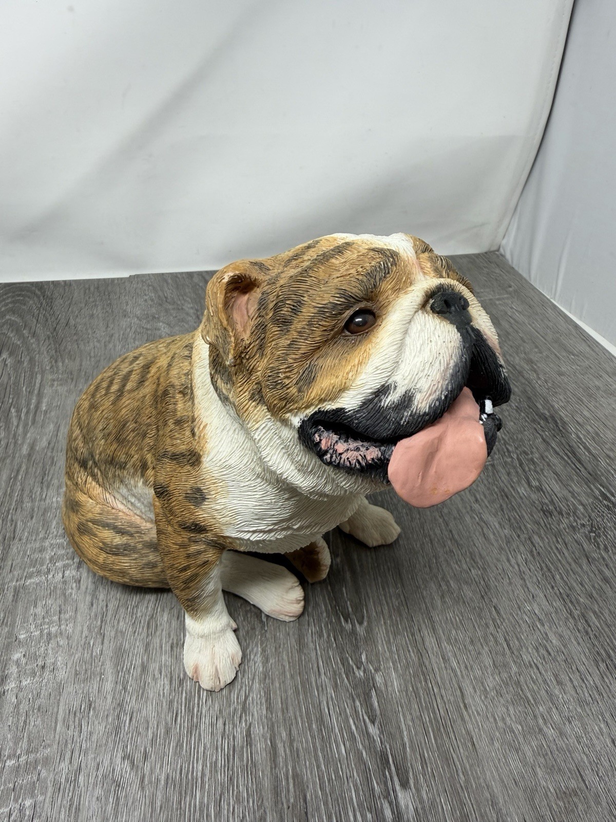 SANDICAST Brindle Bulldog Sculpture Companion Size - Sandicast OS469 Hand Cast SANDICAST Brindle Bulldog Sculpture Companion Size - Sandicast OS469 Hand Cast