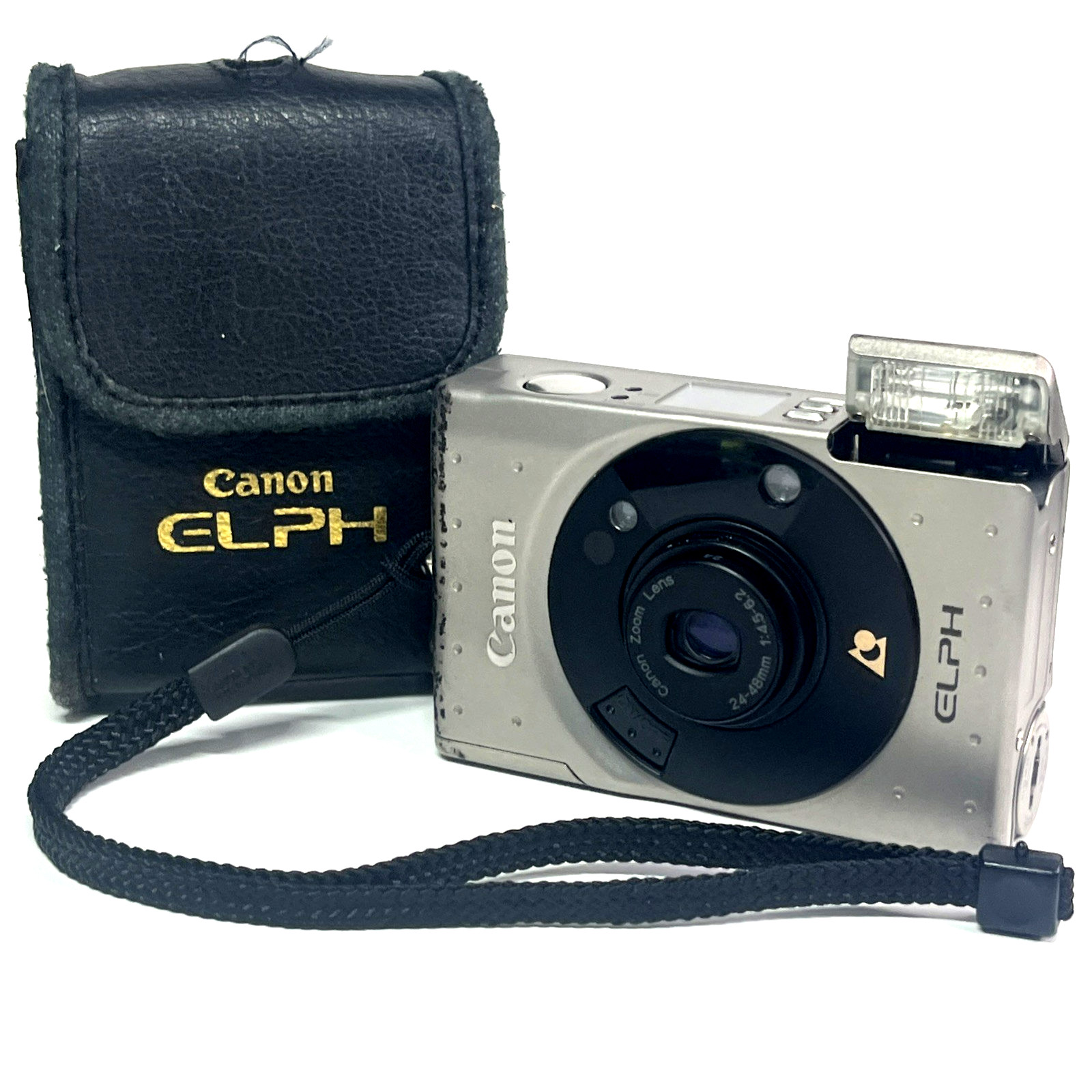 Vintage Canon ELPH APS Film Camera 24-48mm Zoom Point Shoot w/Case WORKS Vintage Canon ELPH APS Film Camera 24-48mm Zoom Point Shoot w/Case WORKS