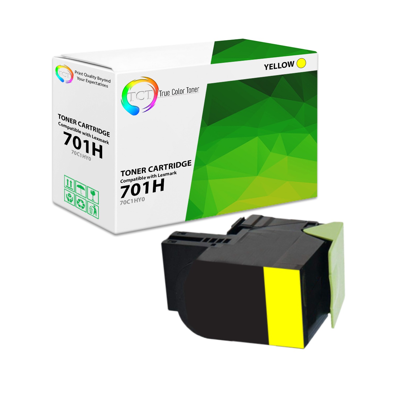 TCT 701H 70C1HY0 Yellow For Lexmark CS310 CS410 CS510 Premium Compatible Toner