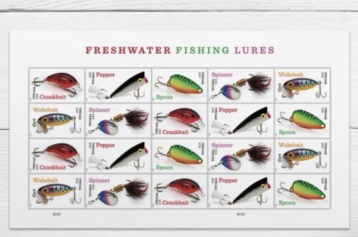 US 2025 SC#5961 - 5965 - FRESHWATER FISHING LURES Forever Stamps - Sheet of 20 US 2025 SC#5961 - 5965 - FRESHWATER FISHING LURES Forever Stamps - Sheet of 20
