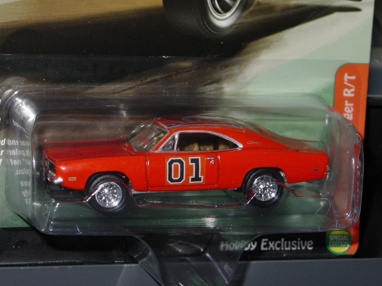 JOHNNY LIGHTNING 1969 CHARGER *CUSTOM* DUKES of HAZZARD MOVIE CAR -Orange, NICE