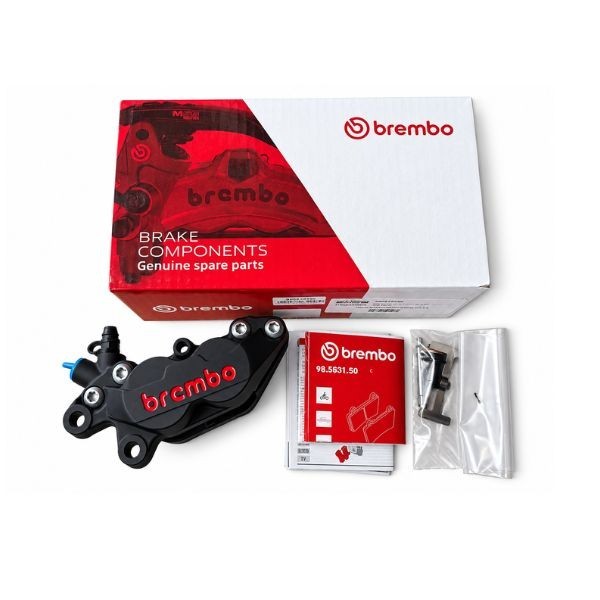 Brembo P4 30/34 Axial Left Side Brake Caliper 40mm Mount with Black Finish