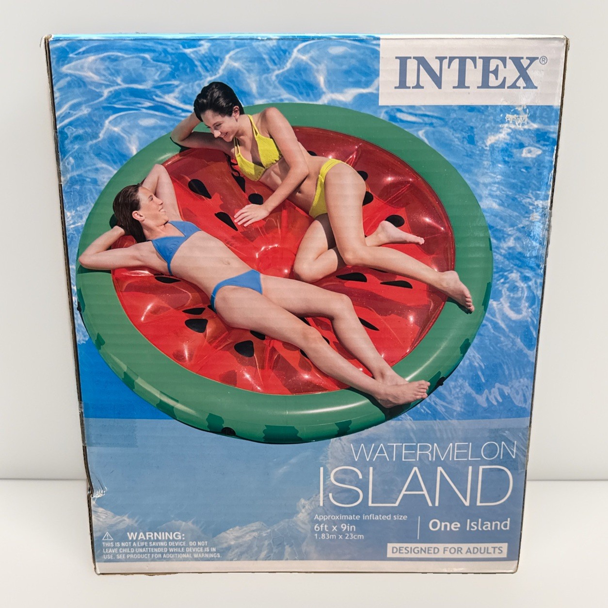 Intex Watermelon Inflatable Island Pool Float 72\