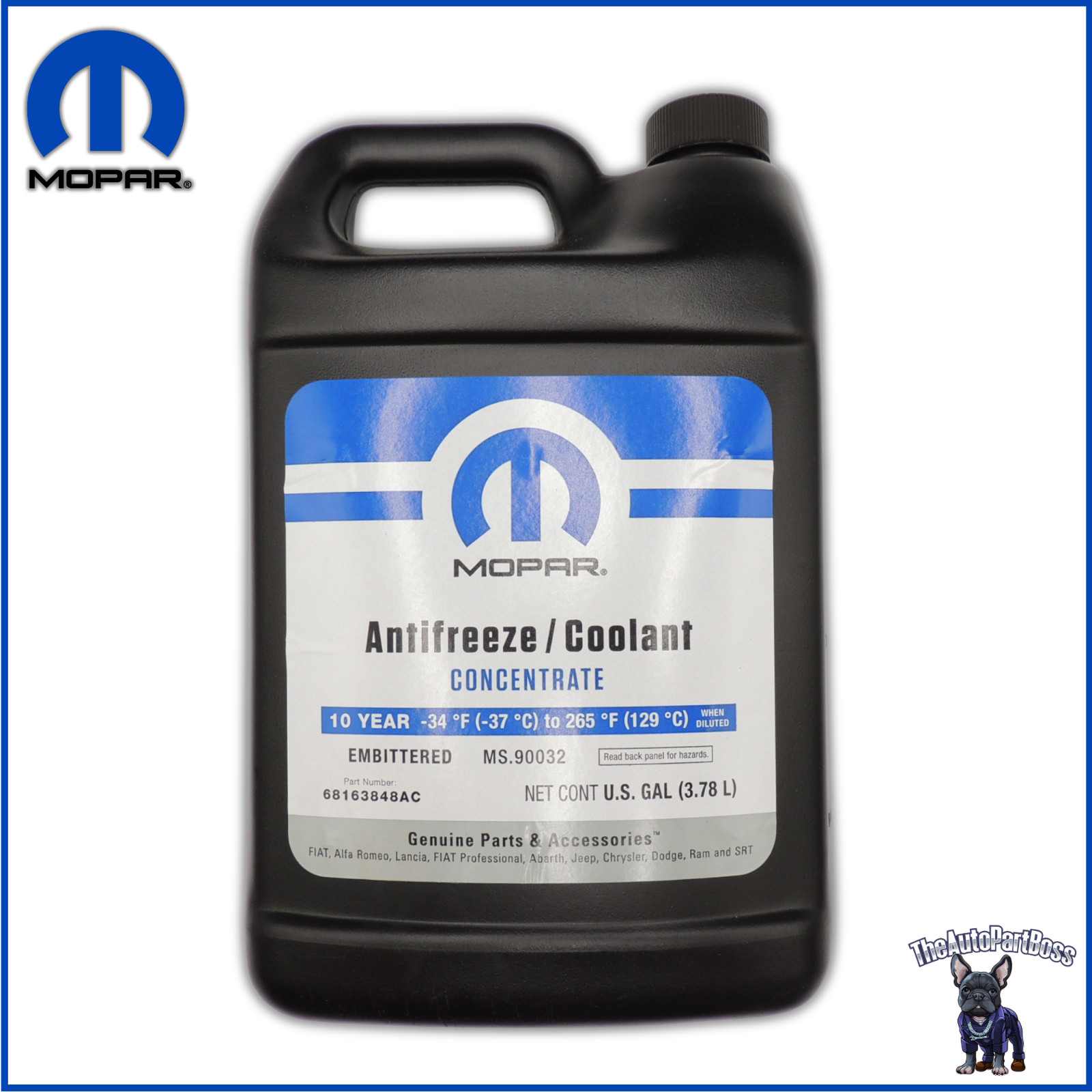Coolant Antifreeze US OEM Mopar 68163848AB 68163848AC