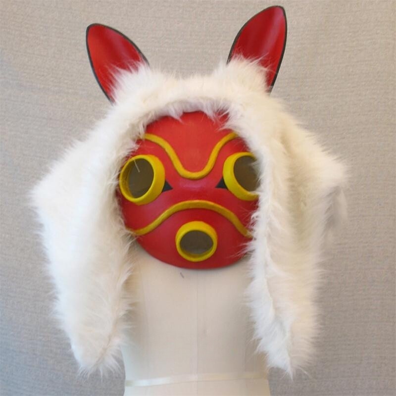 Popular Japanese Princess Mononoke Mask Cosplay Masks Cos Accessories one size Popular Japanese Princess Mononoke Mask Cosplay Masks Cos Accessories one size
