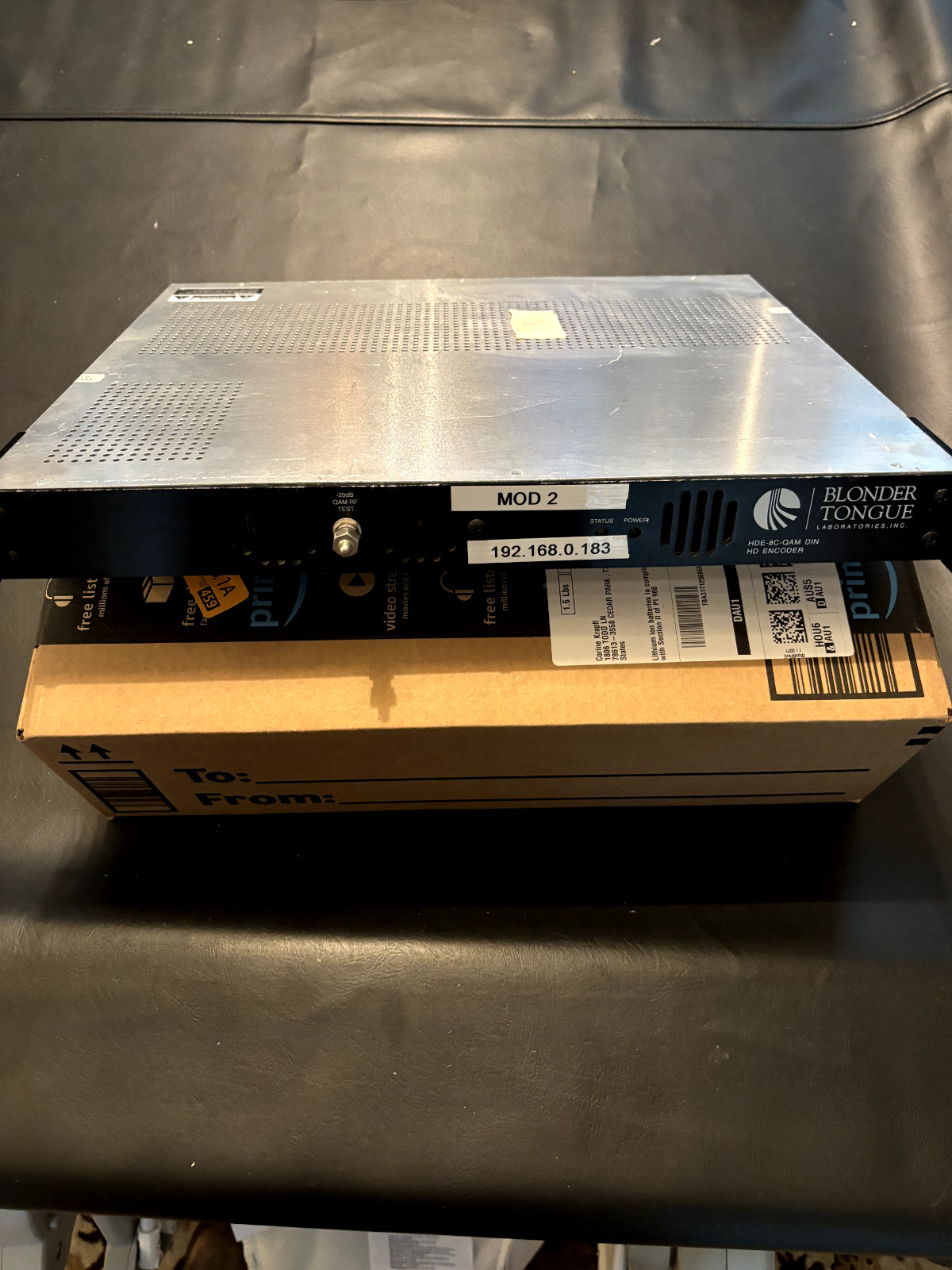 HDE-8C-QAM DIN (OPT 2) MPEG-2 HD Encoder for DirectTV - 8 HDE-8C-QAM DIN (OPT 2) MPEG-2 HD Encoder for DirectTV - 8