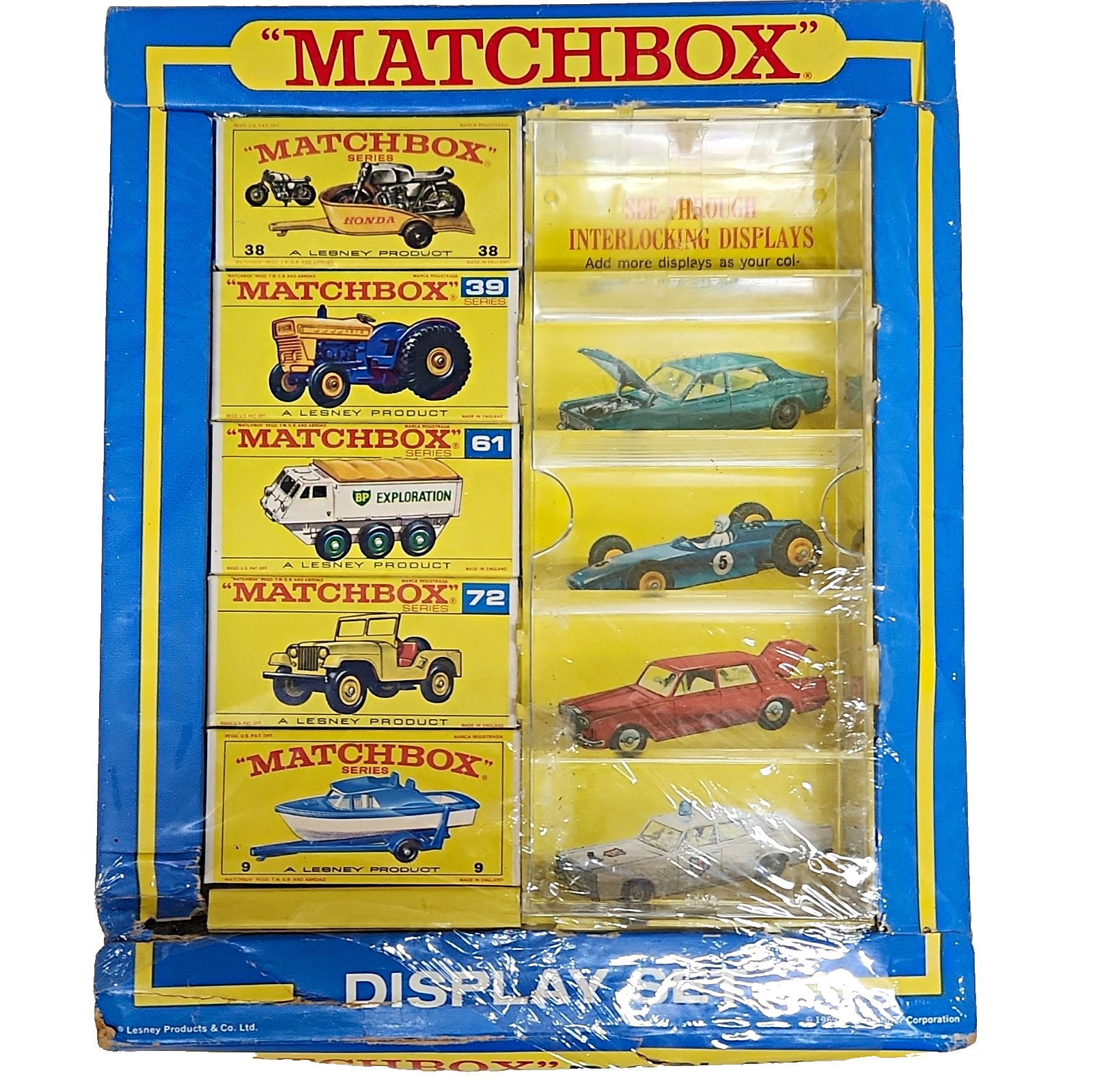 Vintage 1969 Matchbox Fred Bronner Display Set No 38 39 61 72 9 Dealer Display