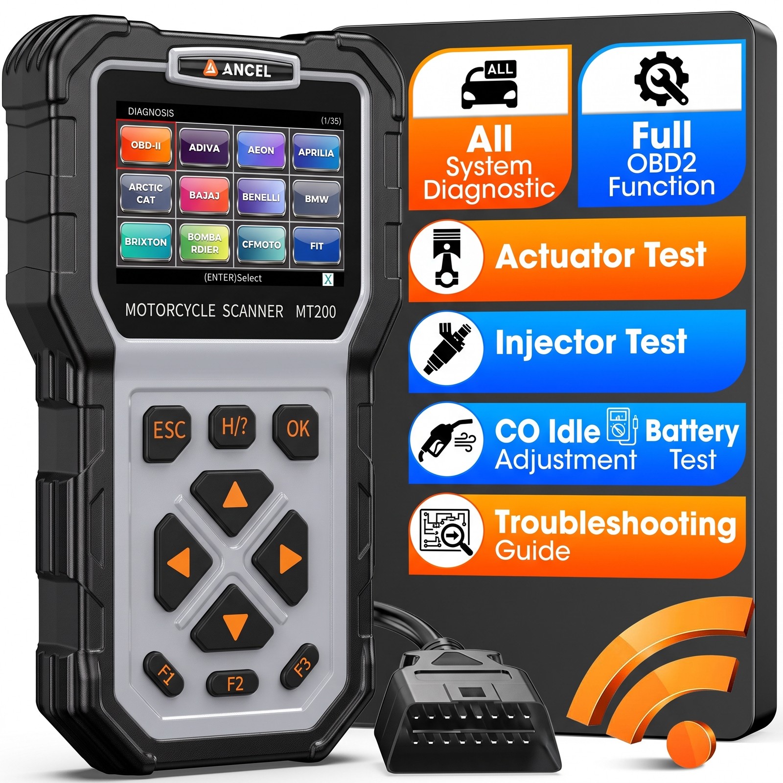 For Yamaha Motorcycle OBD2 Scanner Diagnostic Tool All System Anti-theft Test