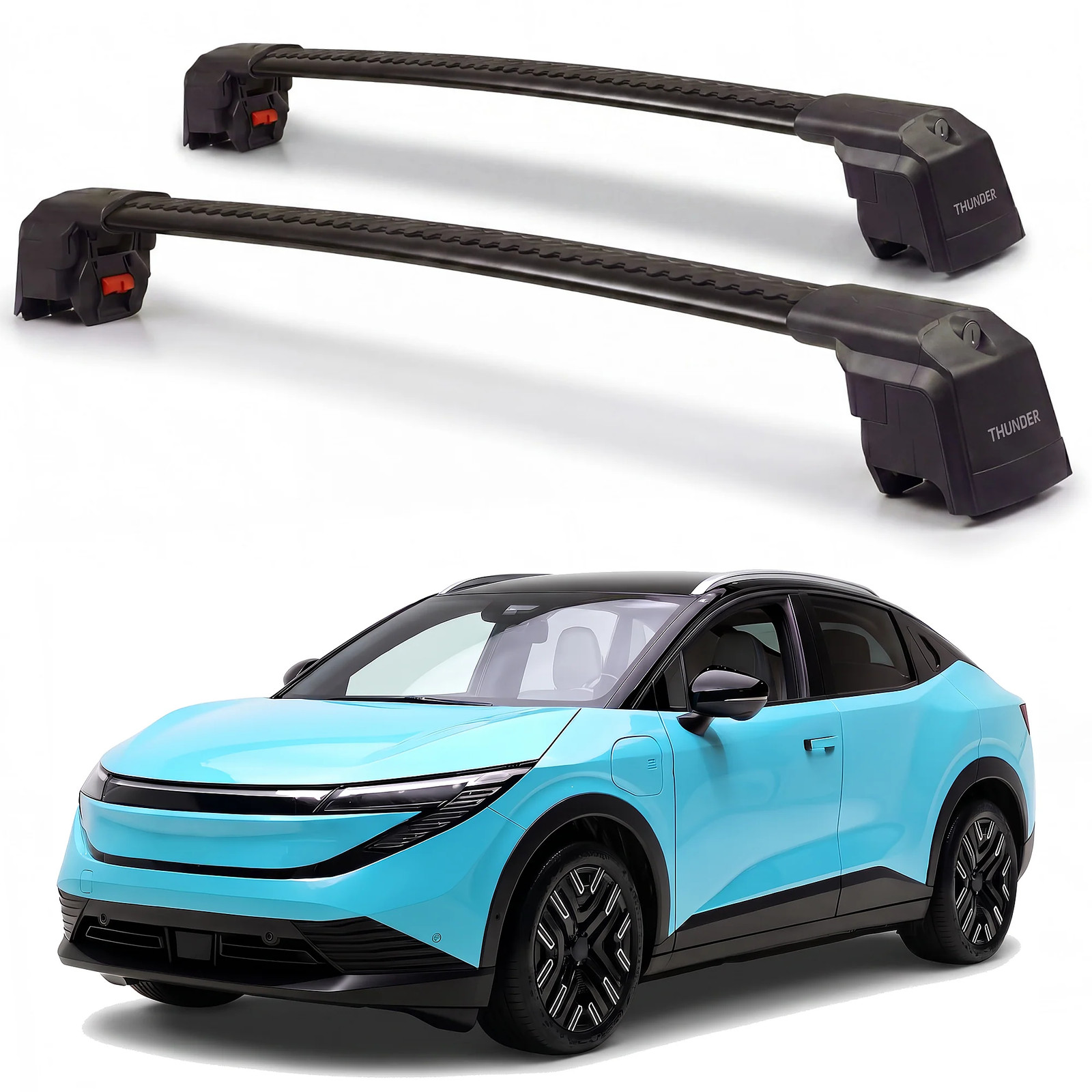Roof Rack Cross Bars for Nissan Leaf 2026-2027 Aluminum Crossbars Lockable Black