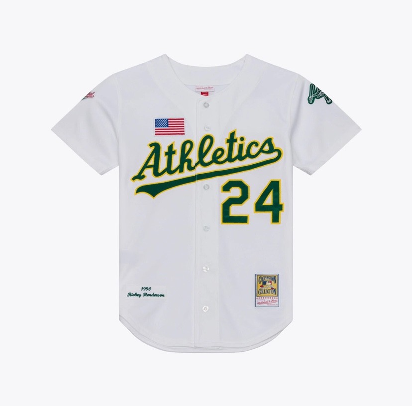 Ricky Henderson #24 Oakland Athletics Cooperstown M&N Jersey-New *VARIOUS SIZES*