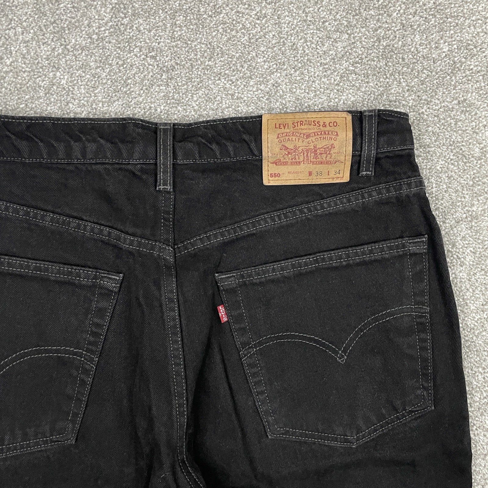 Vintage Levi\'s 550 Jeans Mens 38x34 (Fit 34x34) Black Relaxed Fit Denim Canada