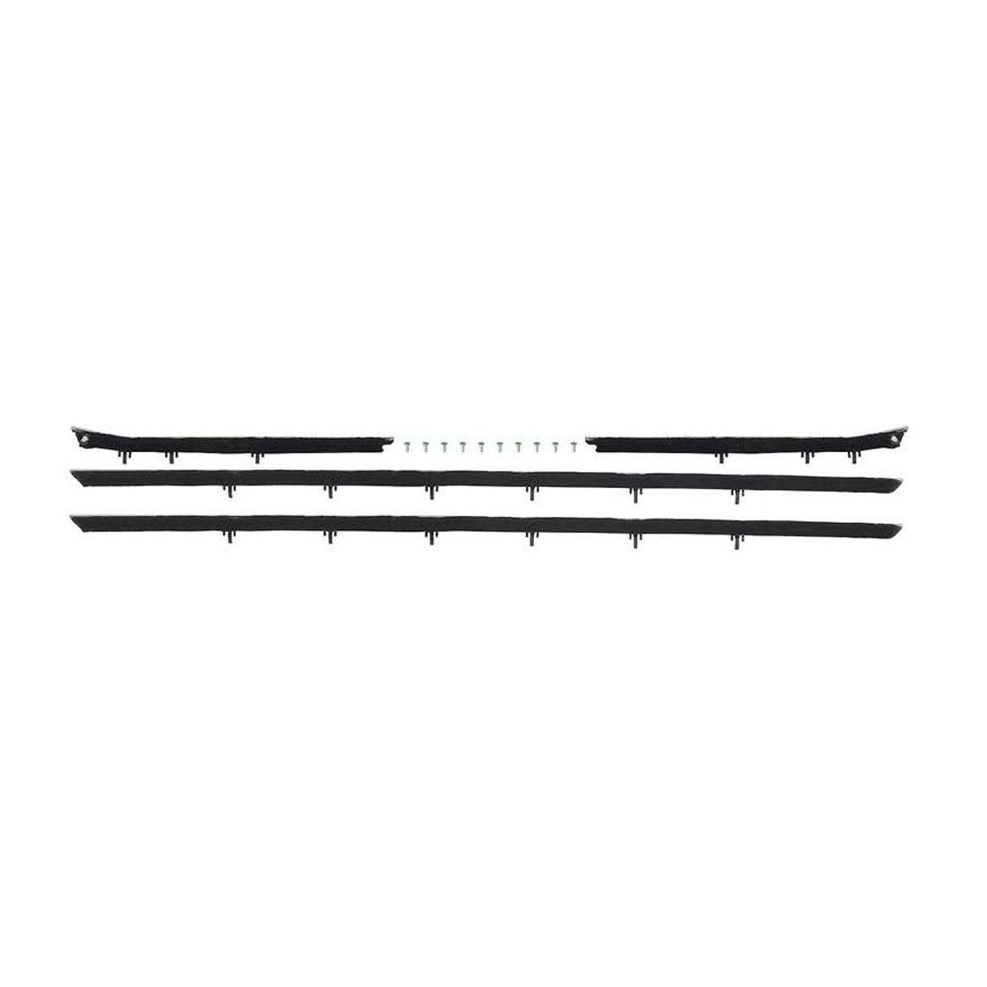 4pc Window Felt Set for Chevy for Pontiac Firebird 1968-1969 Black CA156A