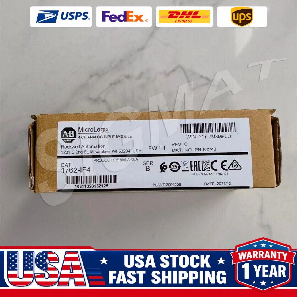 AB 1762-IF4 MicroLogix 4 CH Analog Input Module New Factory Sealed US