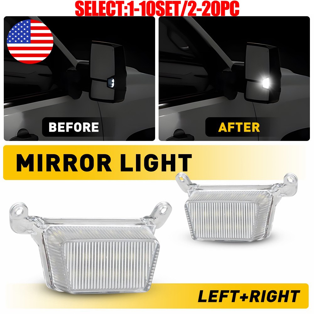 2-20X LED Tow Mirrors Light For 2019 Chevrolet Silverado 1500 LD GMC Sierra 1500