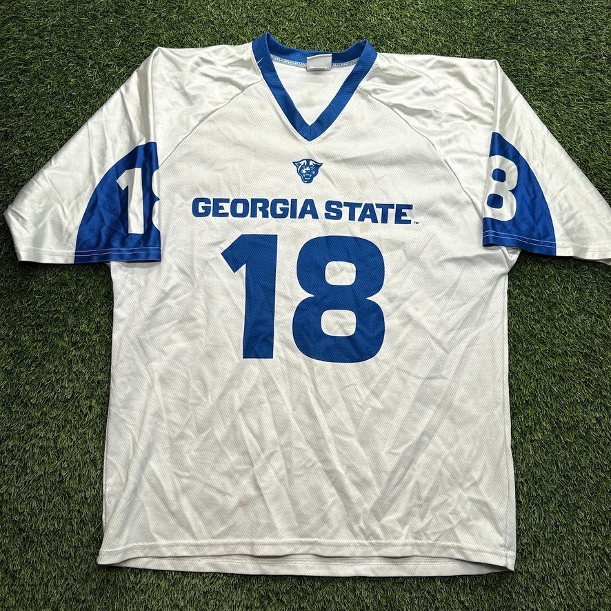 Vintage Y2K Georgia State Football Jersey Mens Large L Champion USA Made
