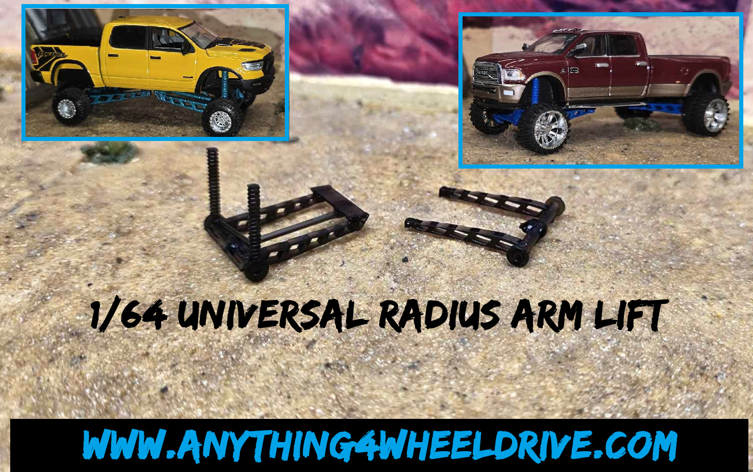 1/64 Universal Radius Arm Lift Kit (Greenlight, Autoworld, M2 Machines)