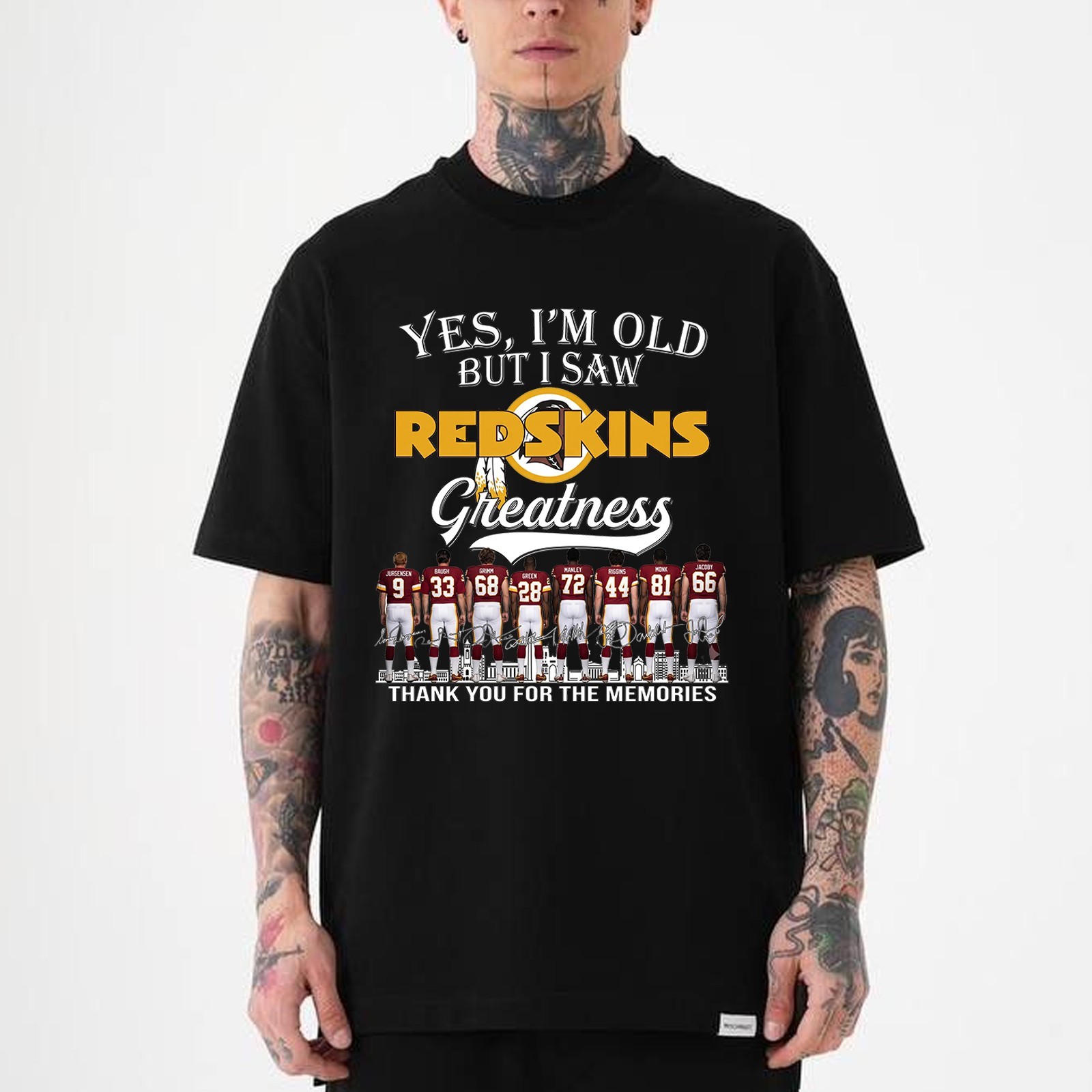Yes I\'m old but I saw Redskins Greatness Shirt, Redskins Legends Shirt