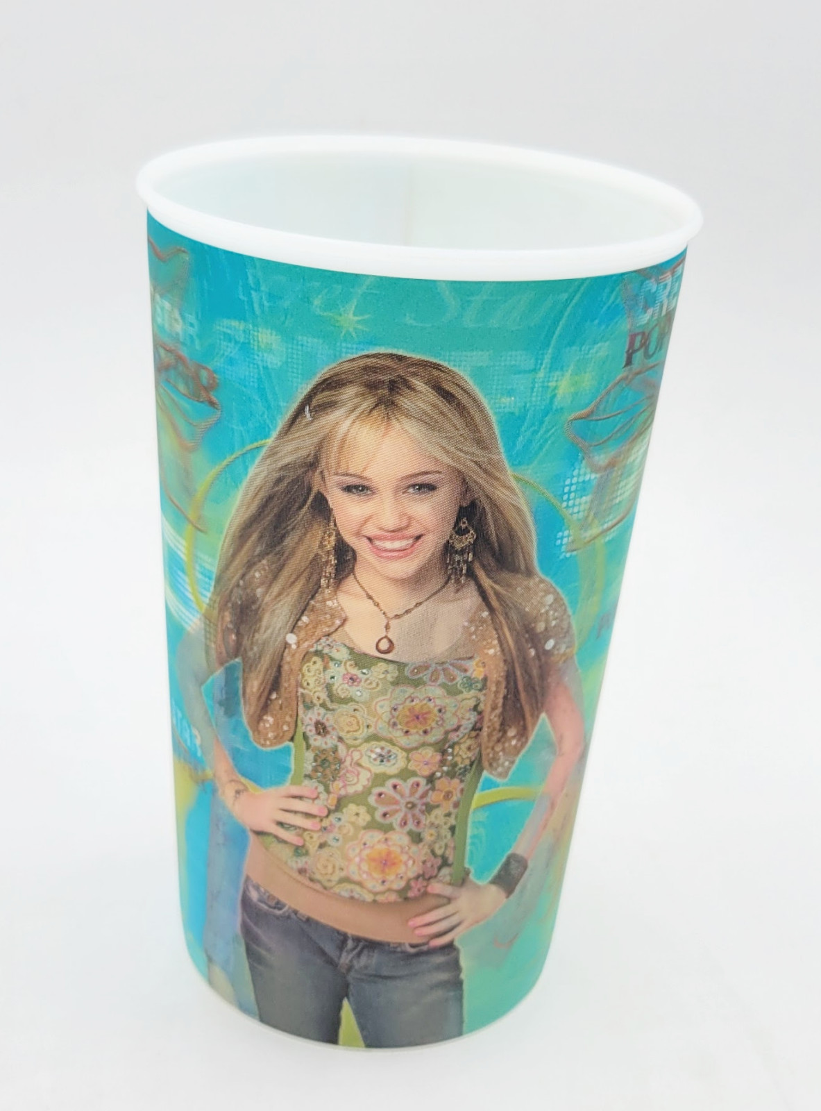 New Hannah Montana Miley Cyrus Holographic Hologram Cup 2008 Disney Channel New Hannah Montana Miley Cyrus Holographic Hologram Cup 2008 Disney Channel