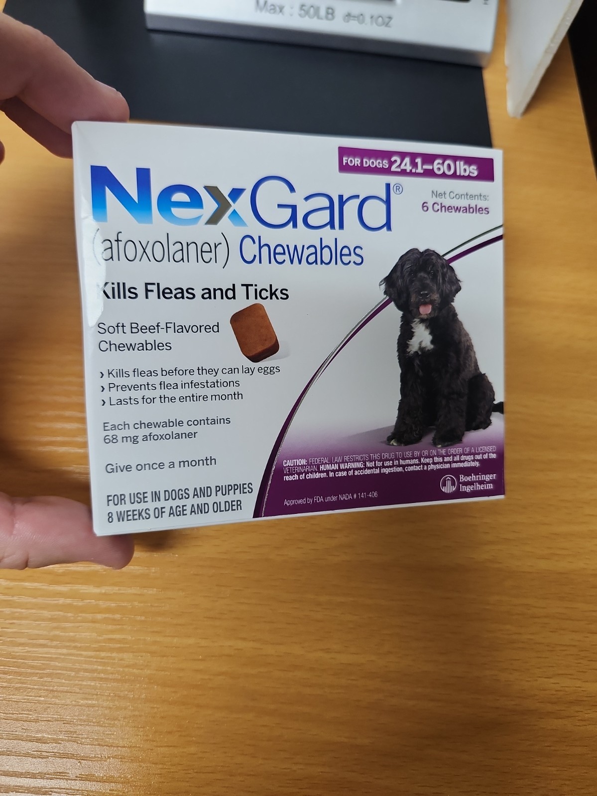 Flea & Tick 24-60 Lbs Prevention 6 Chewable 