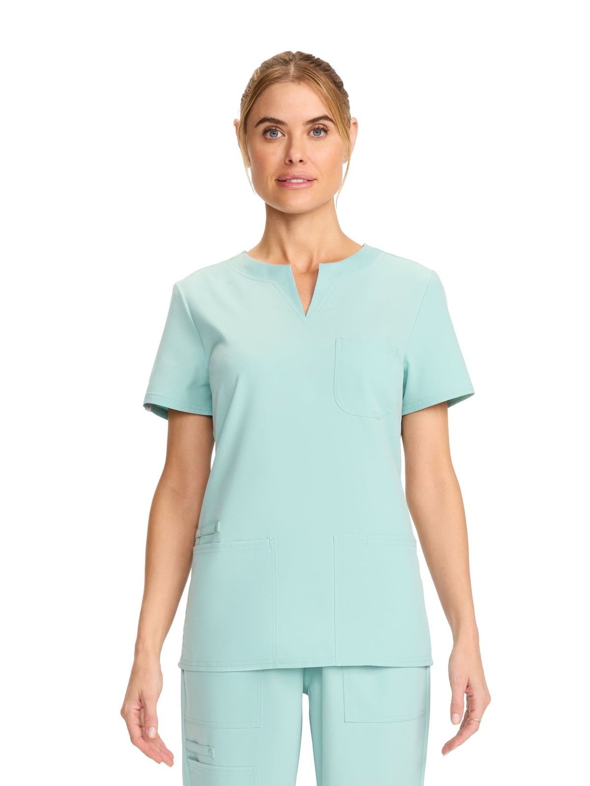 Scrubstar Women\'s Notch-Collar Scrub Top 2XL Sage NWT Scrubstar Women\'s Notch-Collar Scrub Top 2XL Sage NWT