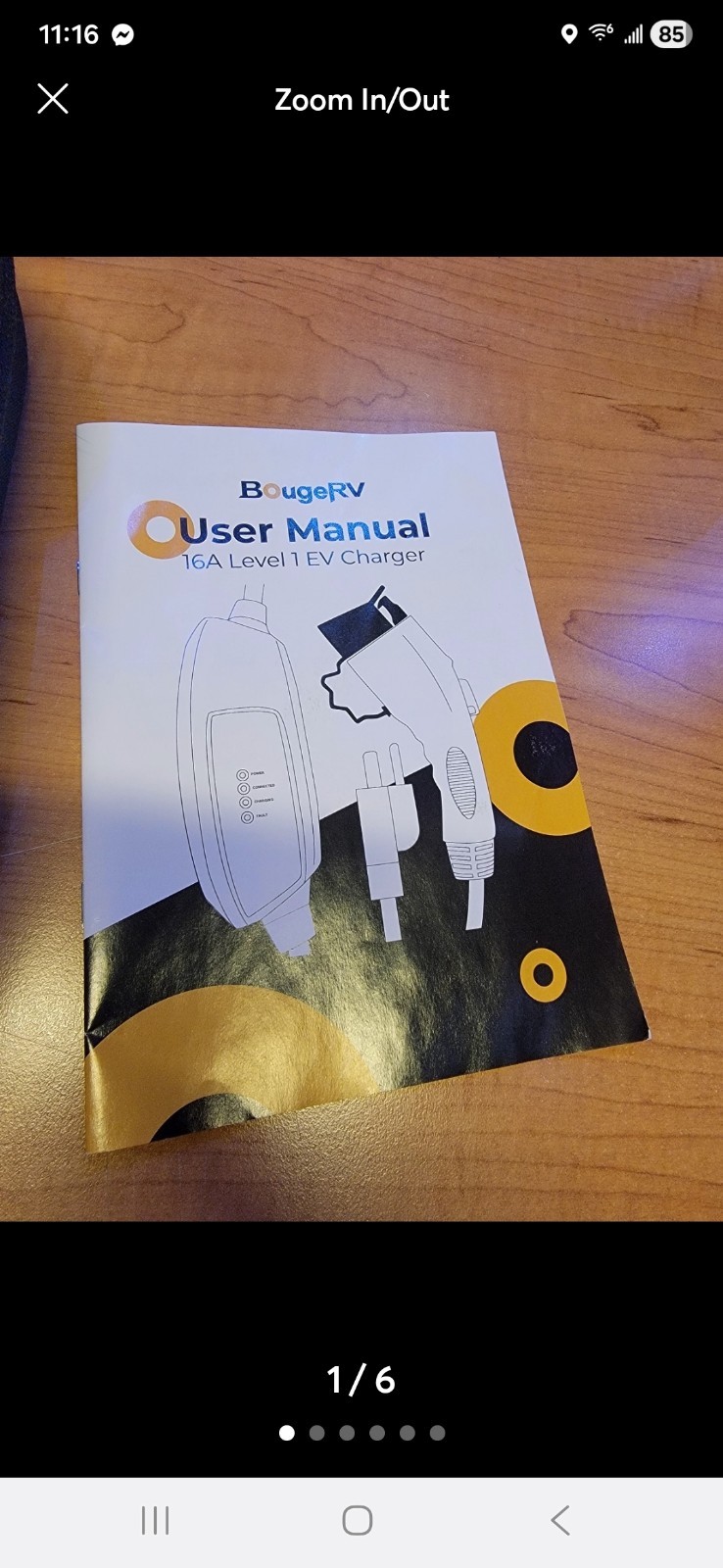 Bouge RV 16A Level 1 EV Charger-NEw Bouge RV 16A Level 1 EV Charger-NEw