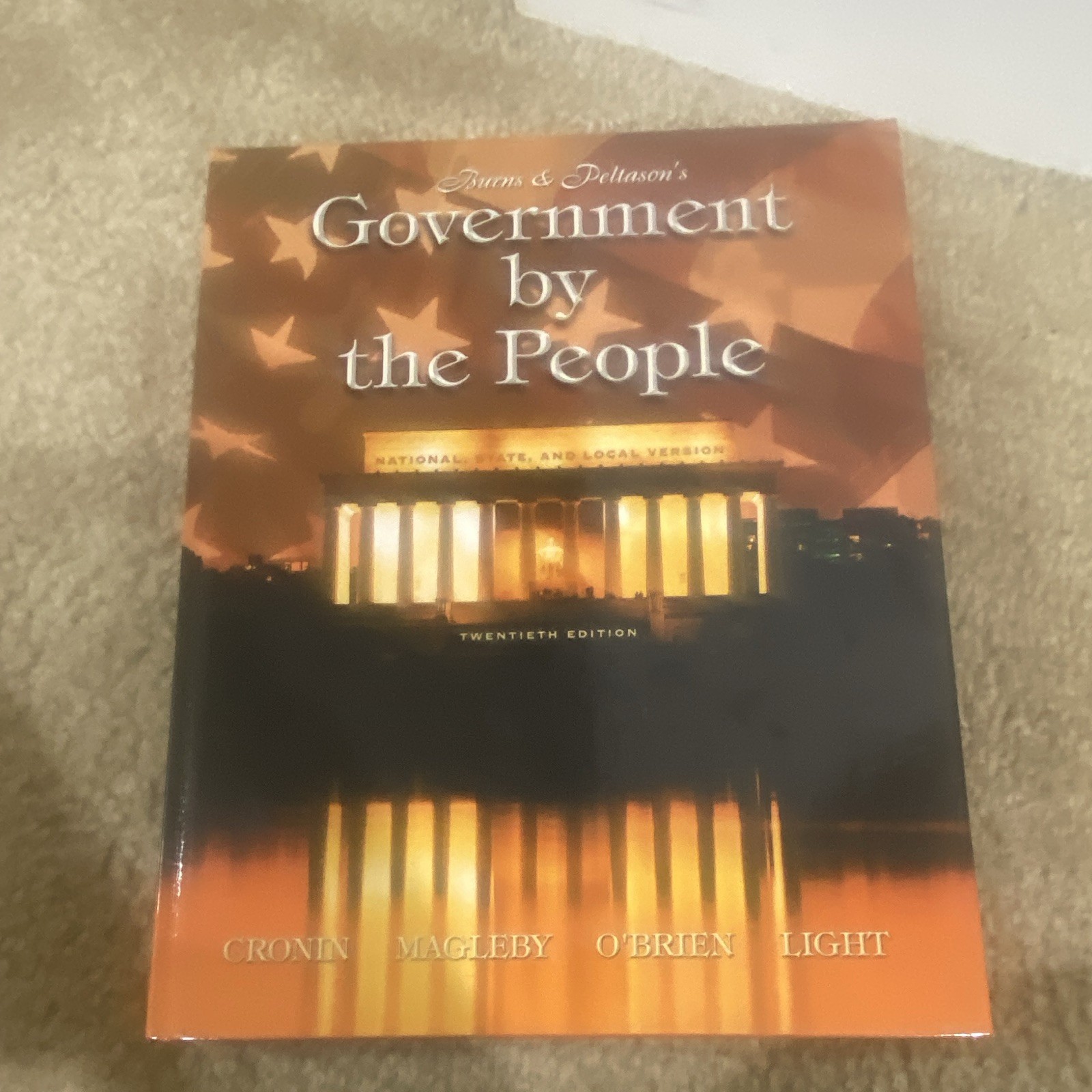 Pearson Government by the People National/State/Local 20th Ed Paperback Pearson Government by the People National/State/Local 20th Ed Paperback
