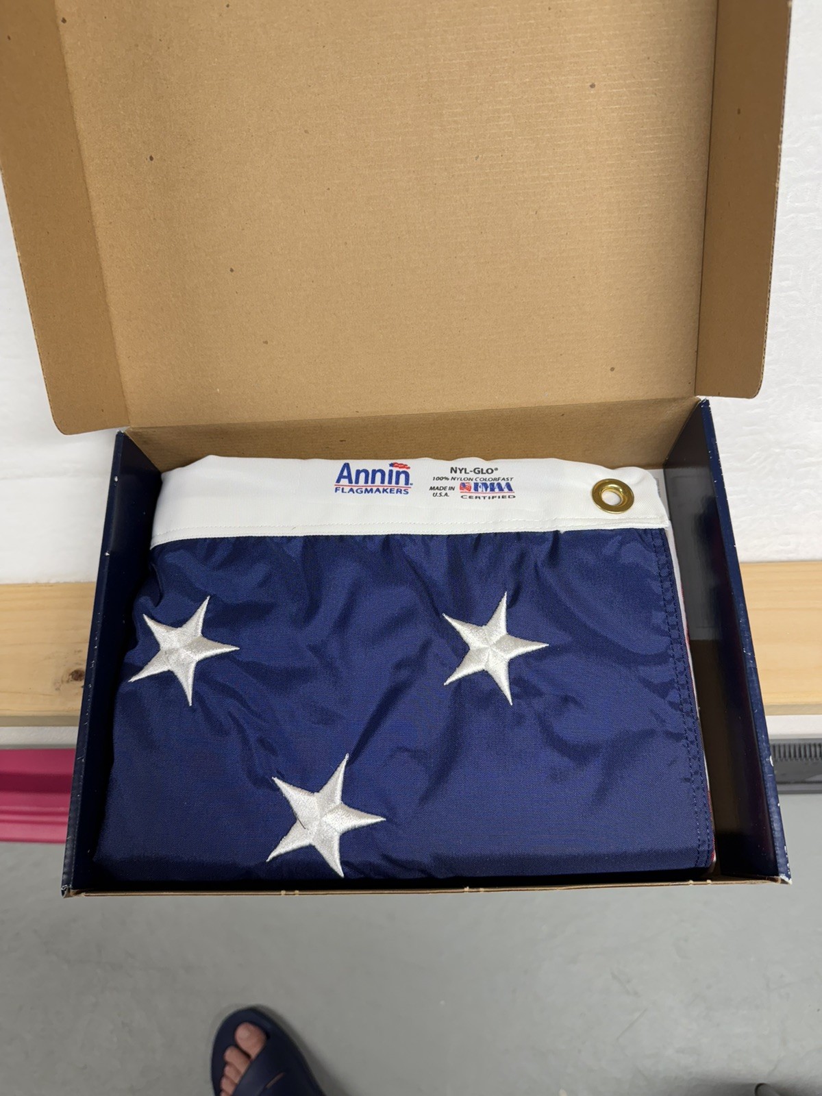 ANNIN FLAGMAKERS-BRAND NEW-5’x 8’-NYLON- UNITED STATES FLAG-MADE IN USA ANNIN FLAGMAKERS-BRAND NEW-5’x 8’-NYLON- UNITED STATES FLAG-MADE IN USA