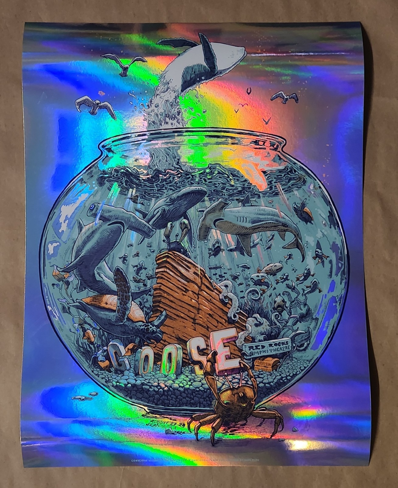 GOOSE Red Rocks 2026 Poster Foil LE by Dave Kloc Morrison