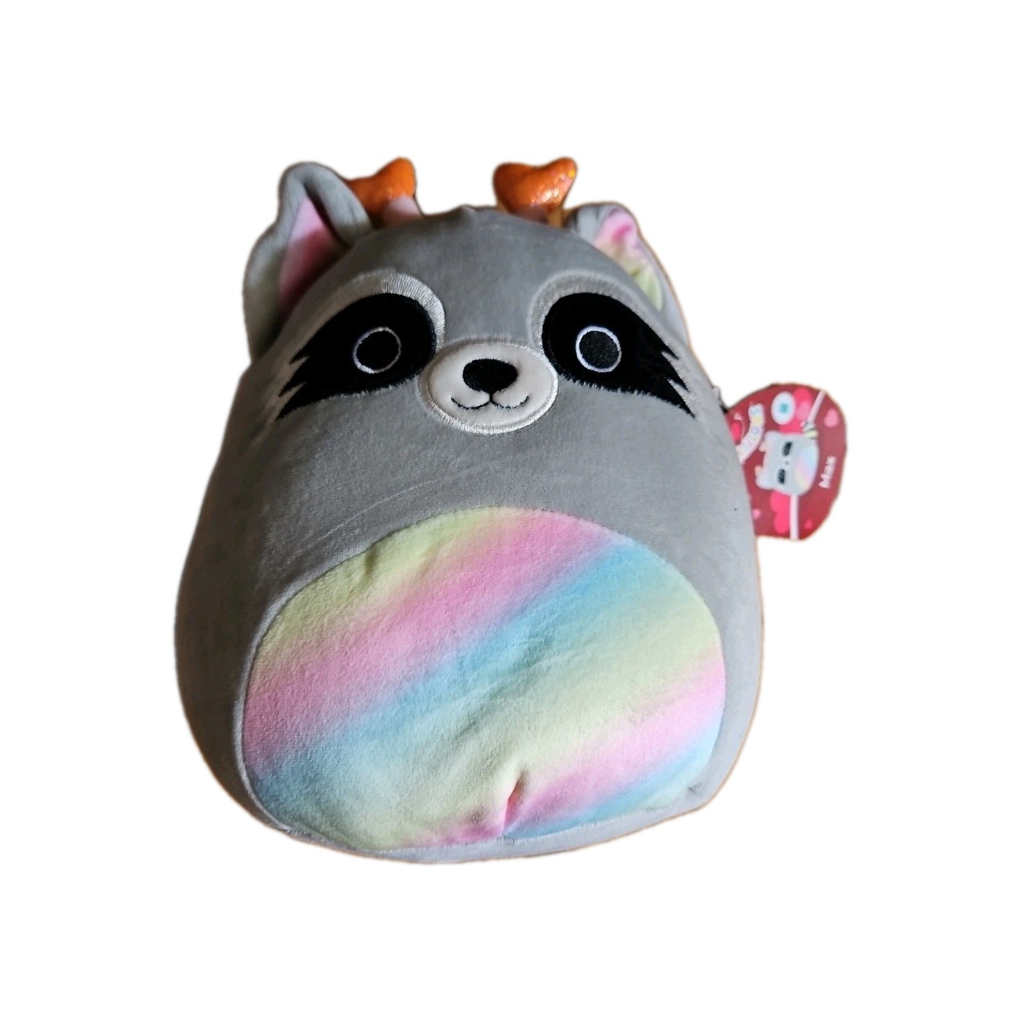 NWT Squishmallow Valentine 2025 Release Max the Raccoon 8 in. Collectible Plush 