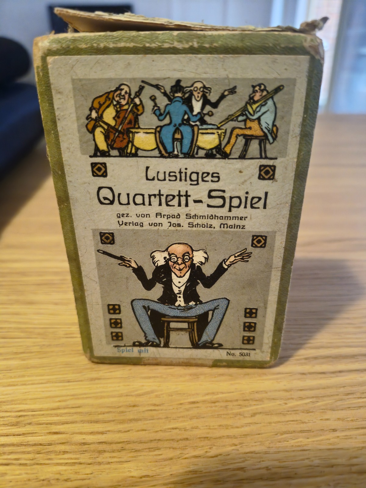 Antique German children's card game titled Antique German children's card game titled