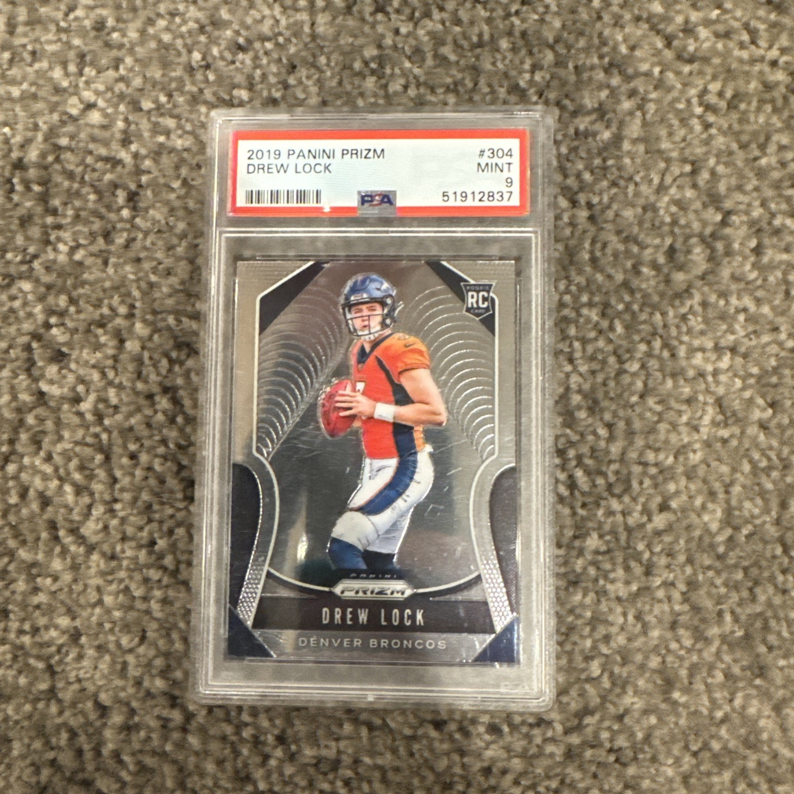 2019 Panini Prizm #304 Drew Lock PSA 9 ROOKIE RC 2019 Panini Prizm #304 Drew Lock PSA 9 ROOKIE RC