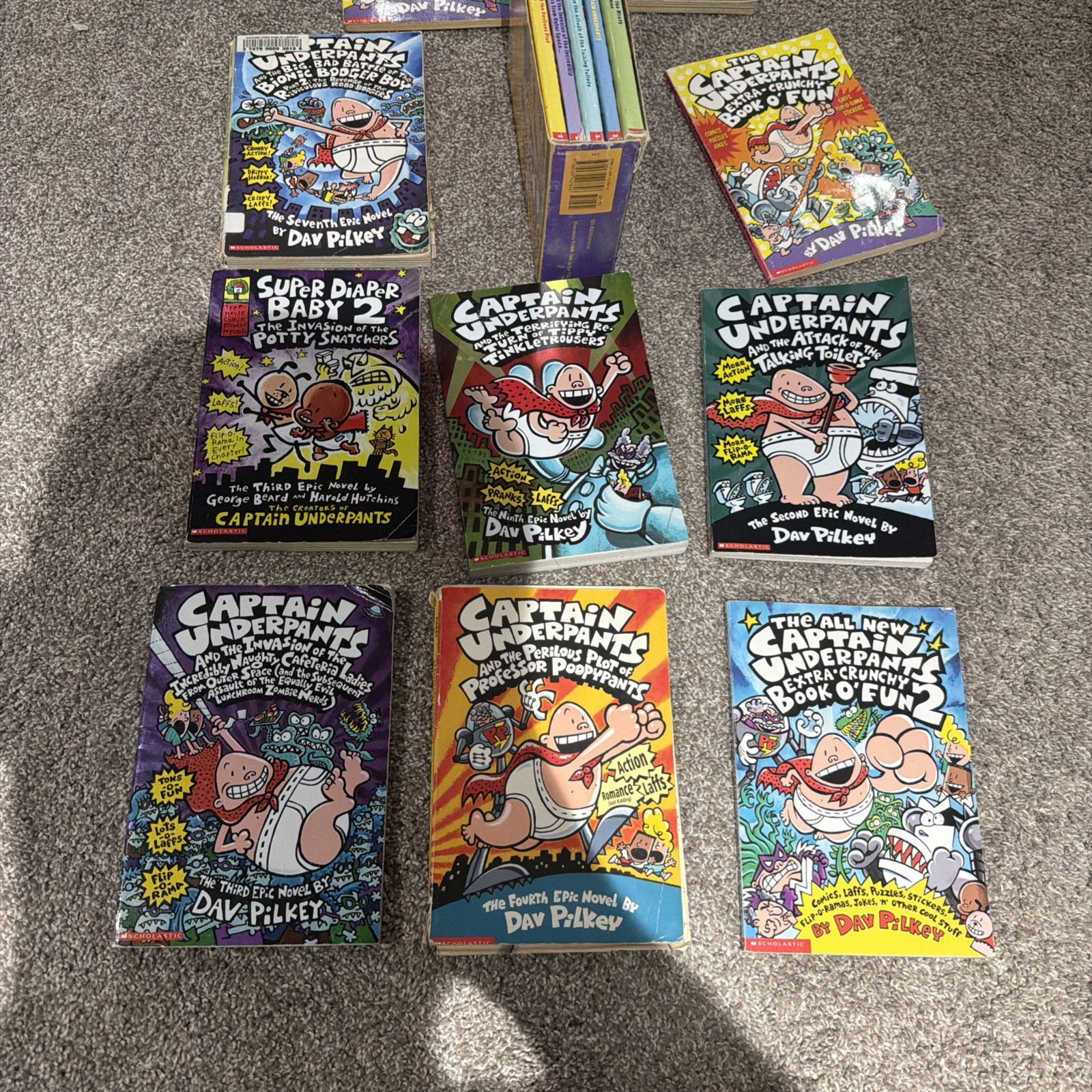 Captain Underpants - Set of 15 books by Dav Pilkey