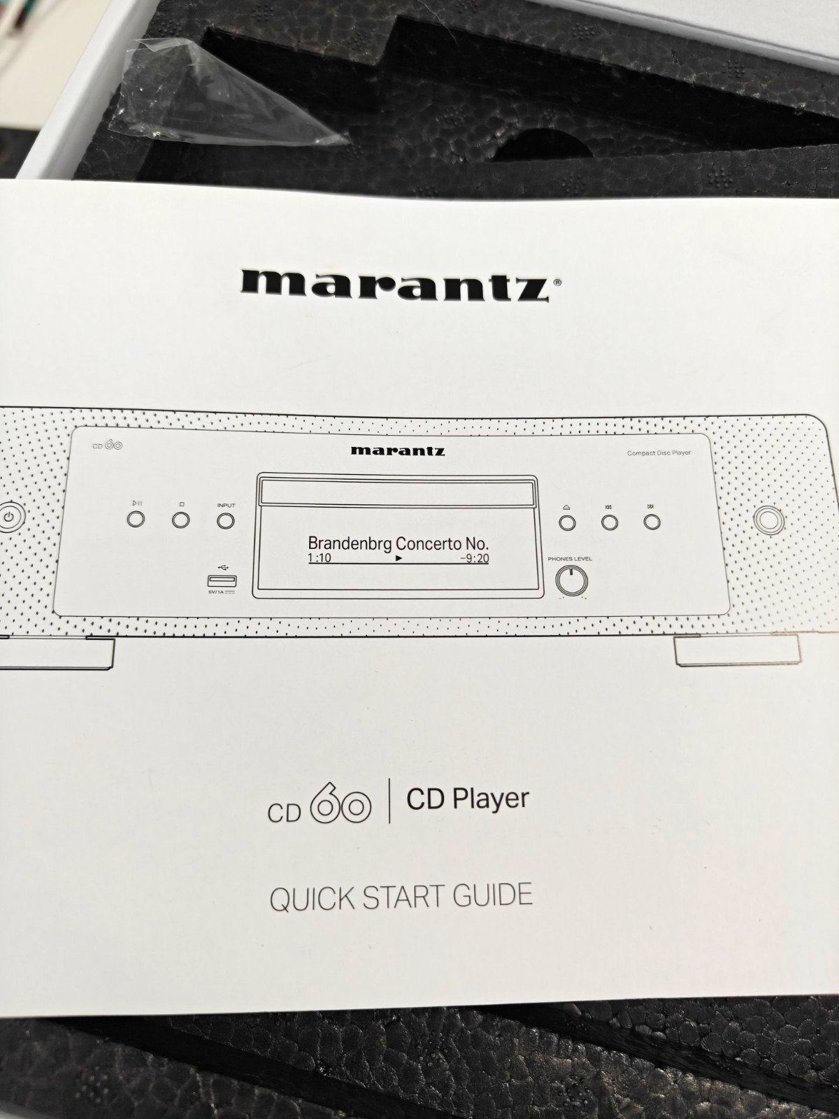 Marantz CD 60 CD Player w/ Remote, Black, 1-Disc, USB Connectivity Marantz CD 60 CD Player w/ Remote, Black, 1-Disc, USB Connectivity
