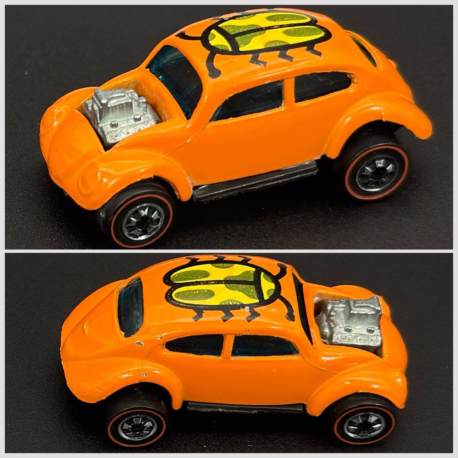 Hot Wheels Redline 75 HK Orange Custom Volkswagen Green Yellow Bug Tempo Nice