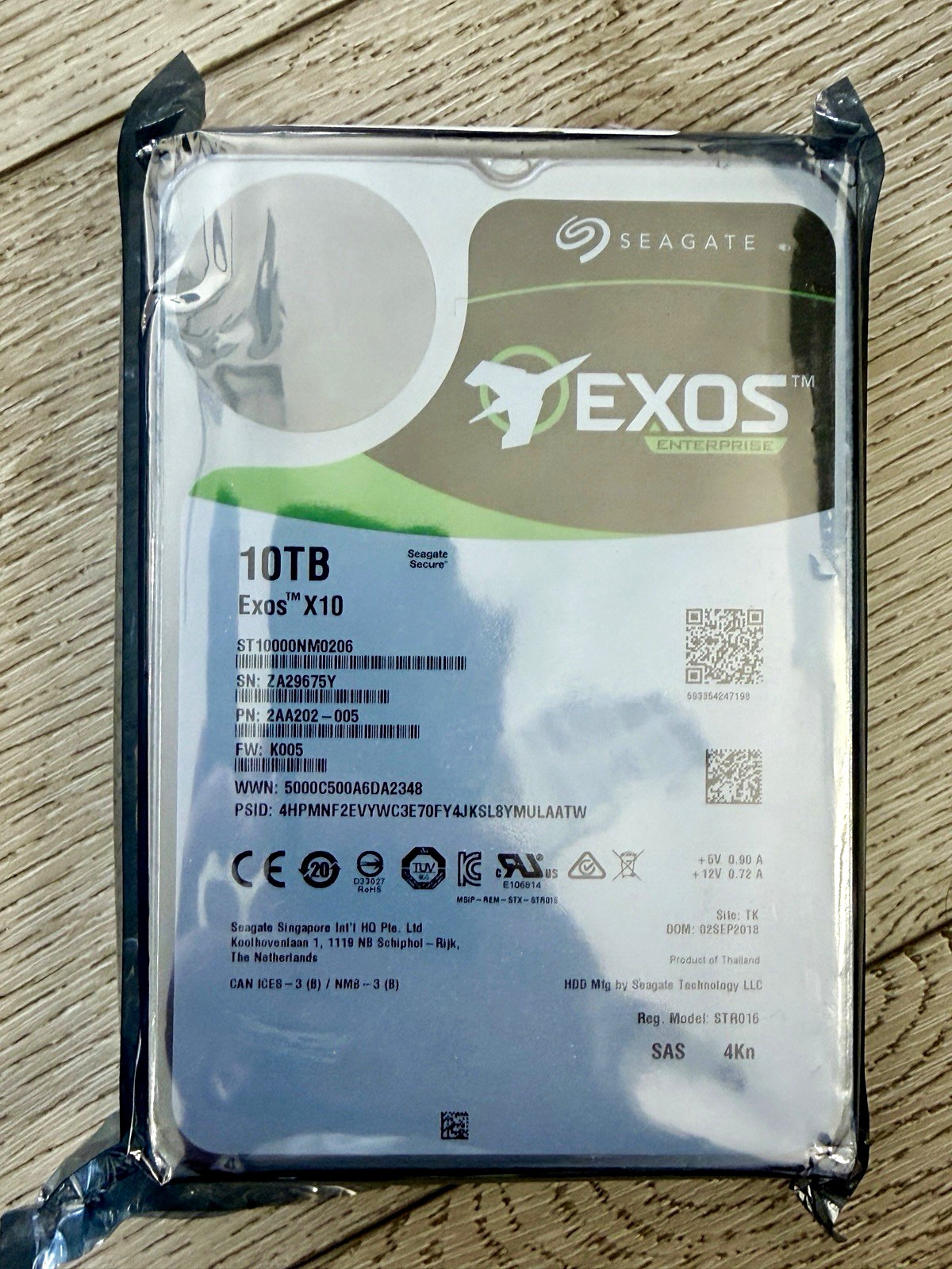 Seagate Exos X10 10TB Enterprise HDD SAS 12Gb/s 4Kn ST10000NM0206 NEW SEALED