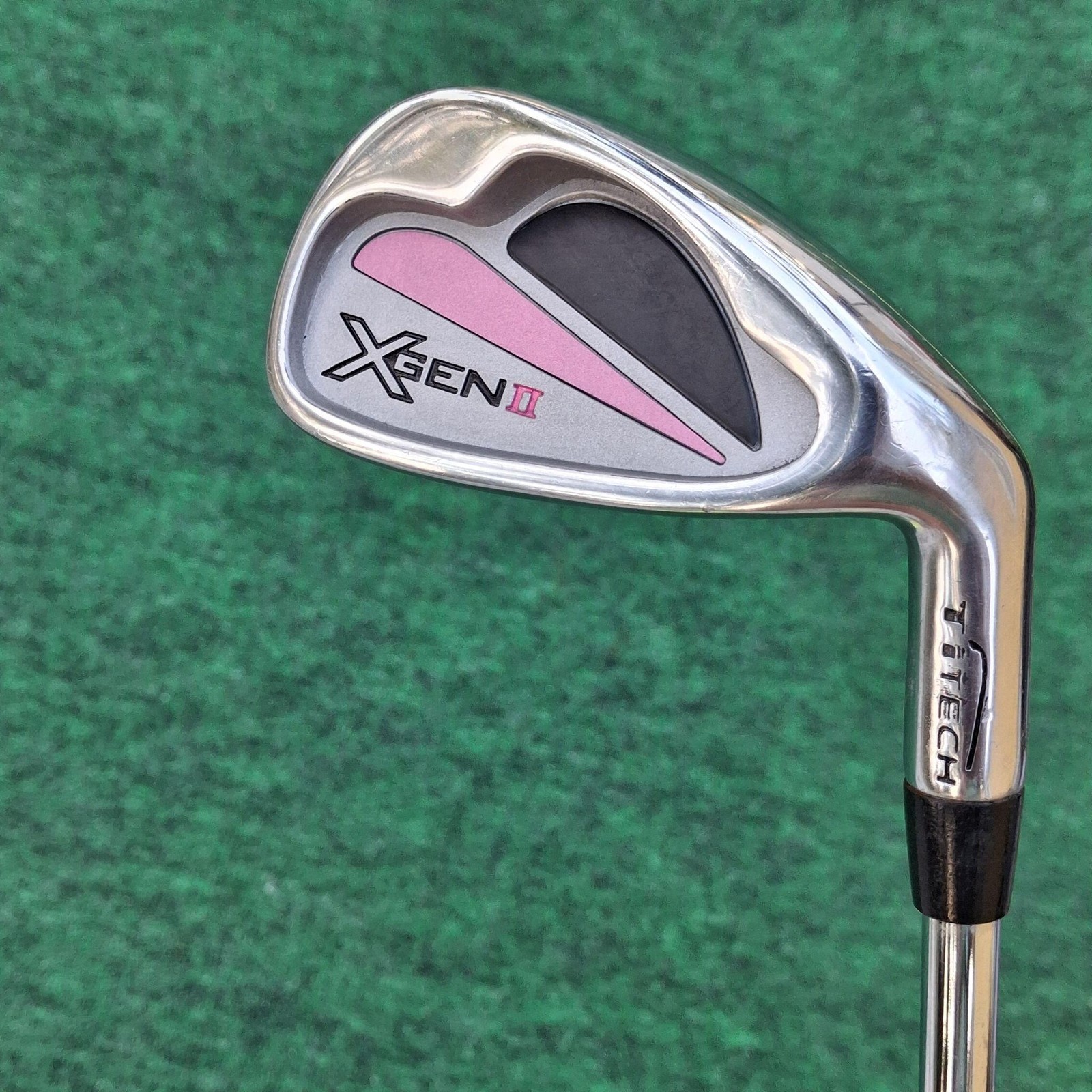 TiTech XGen II 6 Iron 36.5in RH Ladies Steel Shaft Silver Pink Golf Club