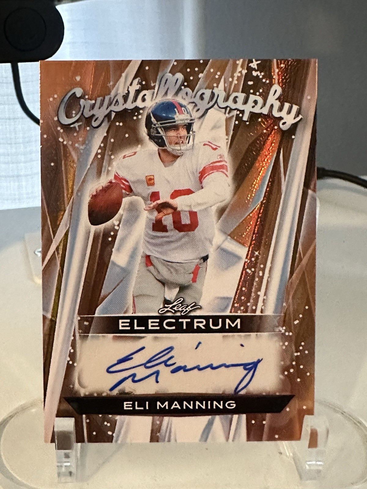 2025 Leaf Crystallography Eli Manning Auto #C-EM1 /10 (AU)