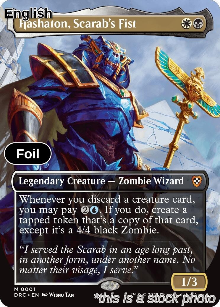 Hashaton, Scarab\'s Fist (Borderless) [DRC - 1FoilMagicNMMythicEN