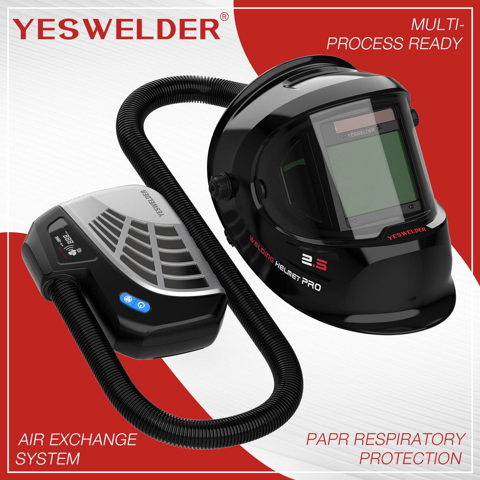 Auto Darkening Welding Helmet Powered Air Purifying Respirator LYG-Q800D