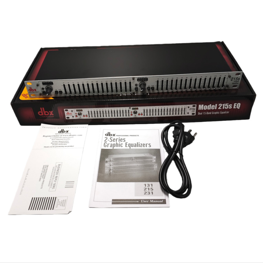 New DBX 215s 15-Band Dual Channel Graphic Equalizer Switchable ±6 or ±15 dB